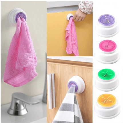 Detachable Bathroom Towel Holder | Suction Cup Hook | Bathroom Towel Storage Folder - THELOOTSALE