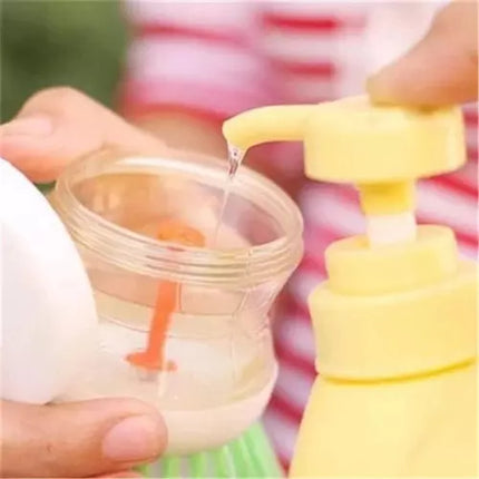 Dishwashing Brush With Soap Dispenser Palm | Liquid Refill Scrubber - THELOOTSALE