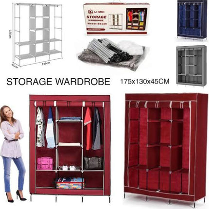 Diy Portable Storage Wardrobe For Clothes Hanging & Storage - THELOOTSALE