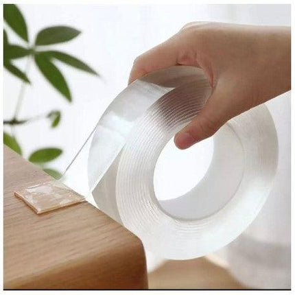 Double-sided Washable Silicone 3-Meter Transparent Nano Tape - THELOOTSALE