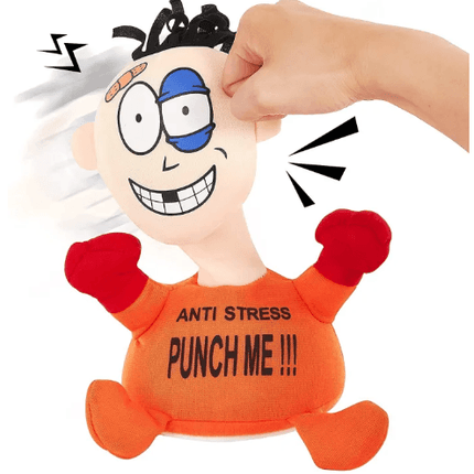 Electronic Punch Me Anti-Stress Stuffed Toy | Stress Relief Soft Plush Toy | Punching And Screaming Sound Stuffed Toy - THELOOTSALE