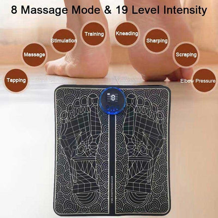EMS Rechargeable Foldable Feet Massager Pad Machine - THELOOTSALE