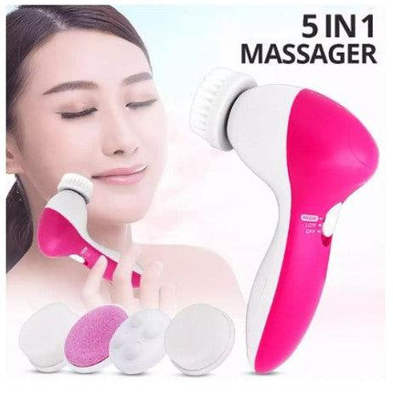 Face Massager for Facial, Facial Massager Machine, 5 in 1 facial massager, 5 in 1 beauty care massager for Removing Blackhead Exfoliating and Massaging - THELOOTSALE