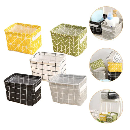 Foldable Mini Fabric Canvas Closet Storage Organizer Bin Basket Box - THELOOTSALE
