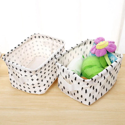 Foldable Mini Fabric Canvas Closet Storage Organizer Bin Basket Box - THELOOTSALE