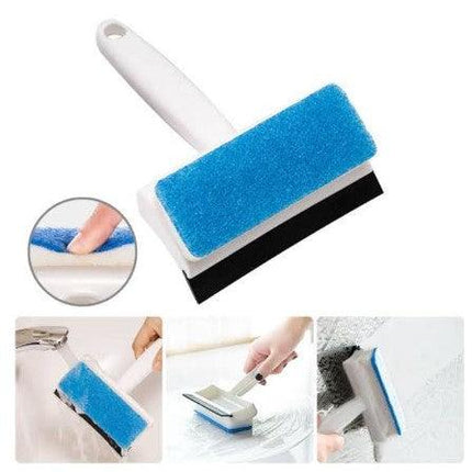 Fomic Wiper 2-in-1 Squeegee Rubber Window Wiper Cleaner Washer for Car Glass & Kitchen Mini Wipe - THELOOTSALE