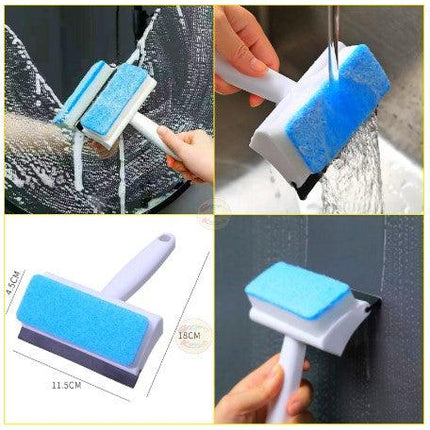 Fomic Wiper 2-in-1 Squeegee Rubber Window Wiper Cleaner Washer for Car Glass & Kitchen Mini Wipe - THELOOTSALE
