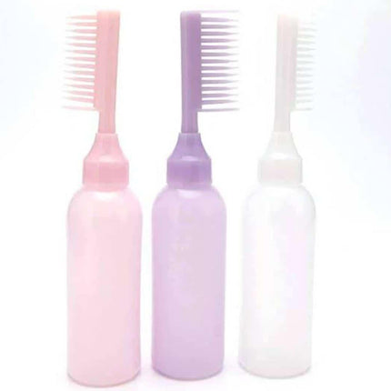 Hair Color & Oil Bottle with Straight Comb - THELOOTSALE
