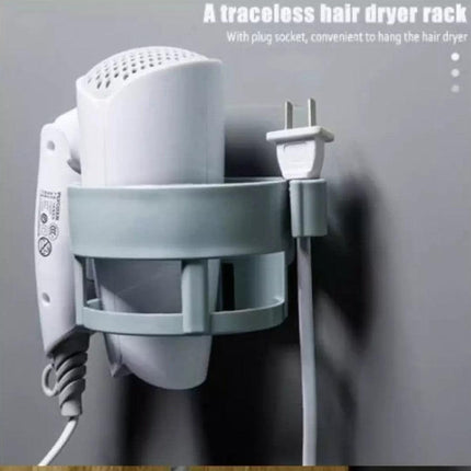 Hair Dryer Holder Plastic – Self-Adhesive Wall-Mounted Hair Dryer Rack - THELOOTSALE