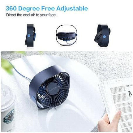 Handheld Small Fan Portable Mini Pocket Fan with Dry Battery Cute Pet Fan Gift with Printed Logo - THELOOTSALE