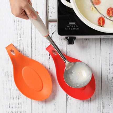 Heat-Resistant Kitchen Spatula Cooking Spoon Rest Holder - THELOOTSALE