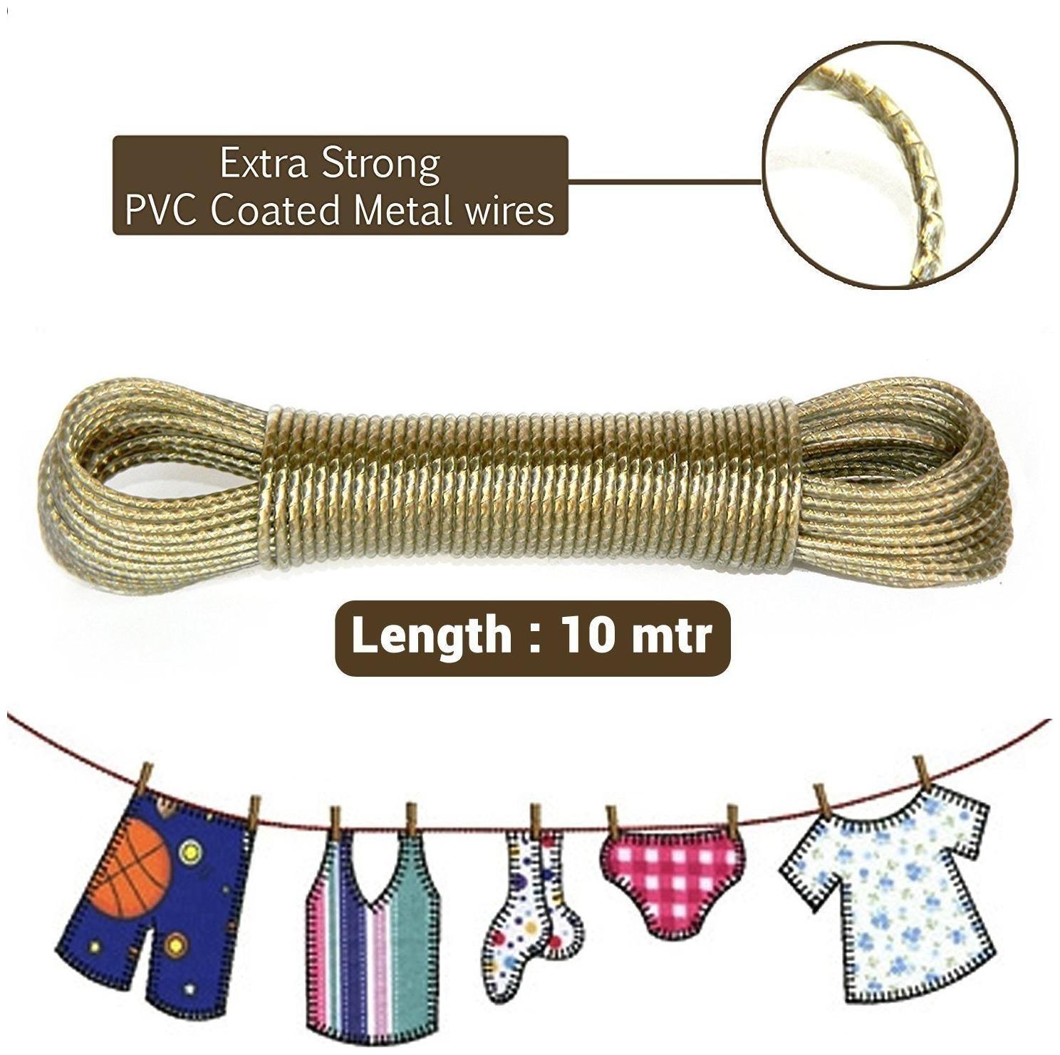 20 Meters Strong Wet Cloth Laundry Rope P.v.c Coated Metal Cloth Dryin –
