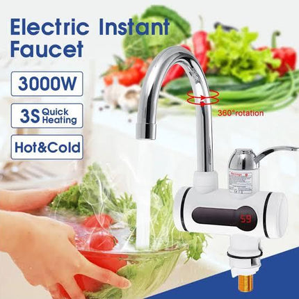 Instant Electric Hot Water Tap with Shower For Kitchen And Washroom - THELOOTSALE