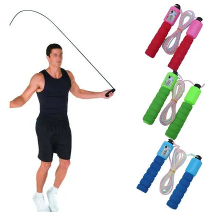 Jumping Fitness Exercise Skipping Rope with Analog Counter - THELOOTSALE