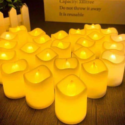 Led Movable flame yellow Decorative candle - THELOOTSALE