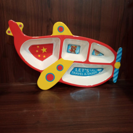 Malamine Helicopter Style Kids Food Serving Plater - THELOOTSALE