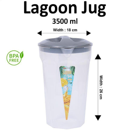 Maxware 3500ml Capacity Plastic Water Lagoon Jug - THELOOTSALE
