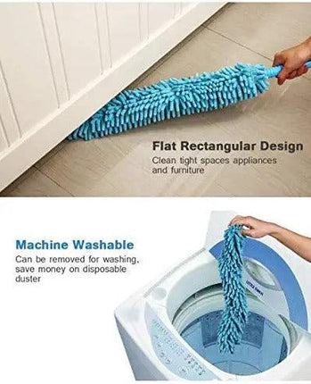 Microfiber Fan Cleaning Duster Steel Body Flexible Fan mop for Quick and Easy Cleaning of Home, Kitchen, Car, Ceiling, and Fan Dusting Office Fan Cleaning Brush with Long Rod - THELOOTSALE