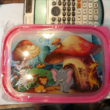 Moisture-Proof Zoo Animals Design Oven Safe Children Tiffin Lunch Box Container - THELOOTSALE