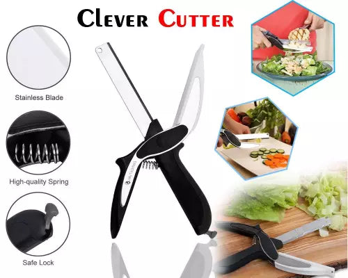 Smart Clever Scissor Cutter 2 in 1 Cutting Board Utility Cutter