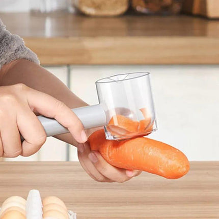 Multifunctional Peeler with Container Stainless Steel Fruit Vegetable Peeler Non Slip Handle for Kitchen Labor-Saving Corkscrew - THELOOTSALE