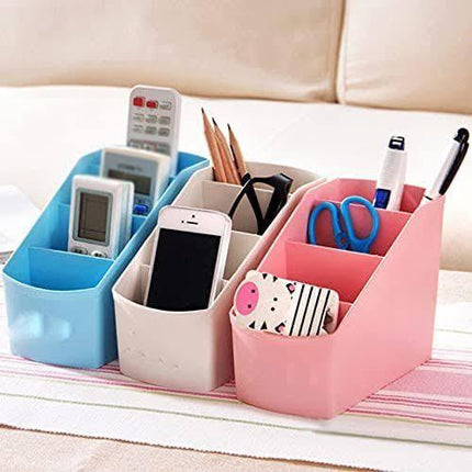 Multipurpose Imperial Stationary Remote Control Mobile Holder Desk Organizer Storage Box - THELOOTSALE