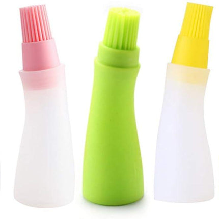 Oil Dispenser Brush Set Silicone Oil Bottle BBQ Kitchen Baking Cooking Tool - THELOOTSALE