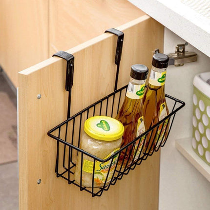 Over The Cabinet Metallic Wire Cabinet Hanging Storage Basket - THELOOTSALE