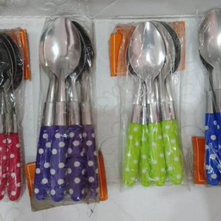 Pack of 6 Marble Table Rice eating spoon set - THELOOTSALE