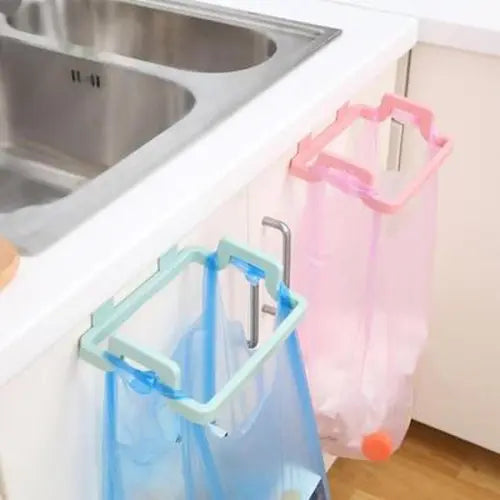 Portable Trash Bag Holder, Cabinet Plastic Bag Hook For Grocery, Kitchen Trash  Bag Holder Over The Door, Hanging Trash Can, Garbage Bags Hooks Rack, Home  Kitchen Supplies - Temu