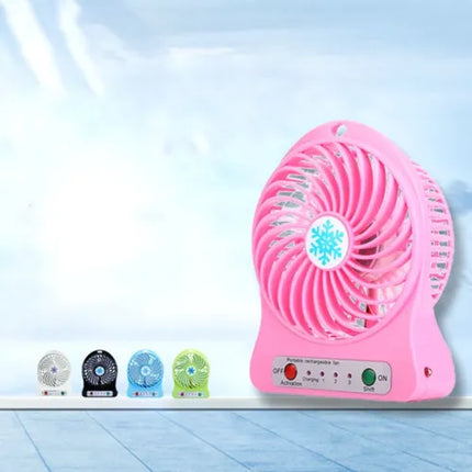 Portable Rechargeable Mini Fan Air Cooler Mini Desk Fan USB Cooling Rechargeable Handheld Fans (White) - THELOOTSALE