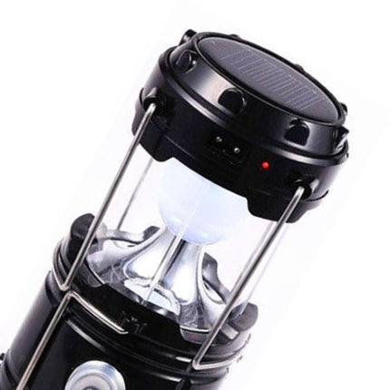 Portable Solar Rechargeable LED Flashlight Camping Tent Light Torch Lantern Lamp - THELOOTSALE