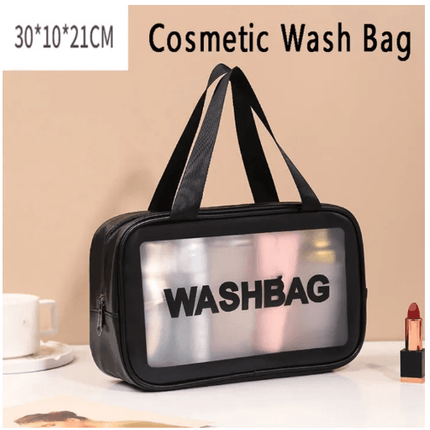 Portable Waterproof Frosted Transparent Cosmetic Washbag Organizer - THELOOTSALE