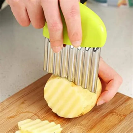 Potato Wavy Cutter | Stainless Steel Potato Slicer | French Fry Cutter Knife - THELOOTSALE