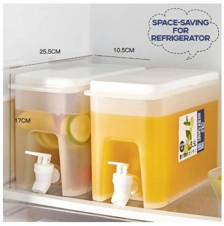 WYSRJ Cold Kettle with Faucet in Refrigerator, Drink Dispenser for Fridge,  Plastic Water Jugs Fruit Teapot Lemonade Bucket Drink Container for Fridge
