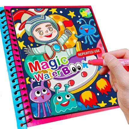 Reusable Children Colorful Magic Water Painting Coloring Book with Magic Pen - THELOOTSALE