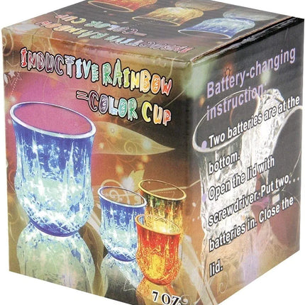 Creative Colorful LED Light Pineapple Inductive Rainbow Color Cup Light Glass Rainbow Glass