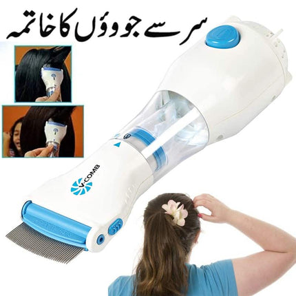 LICETEC V-COMB Automatic Anti Lice Machine - Head Lice and Eggs Removal Electronic Machine - Kids and Adults Hair Care