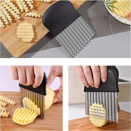 Potato Wavy Cutter | Stainless Steel Potato Slicer | French Fry Cutter Knife