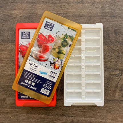 Multi-color Squares Ice Cube Tray with Protection Lid