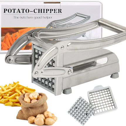 Potato Chipper French Fry Chips Cutter | Vegetable and French Fry Cutter | Stainless Steel Slicer