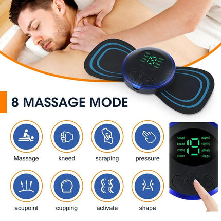 EMS Portable Rechargeable Electric Neck Cervical Back Shoulder Pain Relief Muscle Stimulator Mini Massager