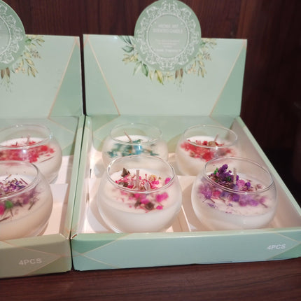 Scented Aroma Candles With 4 Different Fragrance Box Pack - THELOOTSALE