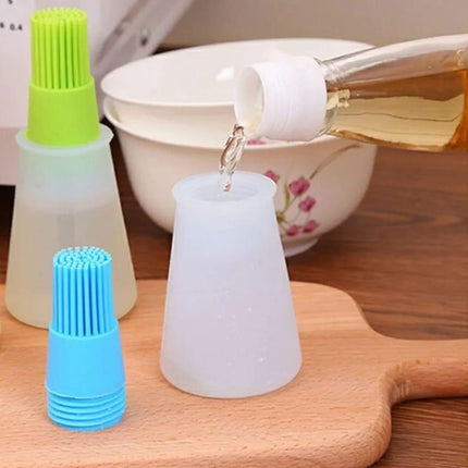 Silicon cooking oil brush with bottle - THELOOTSALE