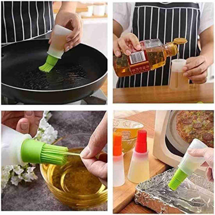 Silicon cooking oil brush with bottle - THELOOTSALE