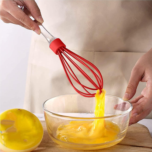 5 Pack Mini Silicone Whisks Small Hand Whisk Rubber Cooking Whisk Stainless  Steel Non Stick Kitchen Whisk Gadgets - AliExpress