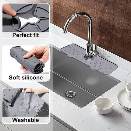 Silicone Kitchen Sink Splash Guard Mat | Silicone Kitchen Sink Pad | Self-draining Odorless Absorbent Mat - THELOOTSALE
