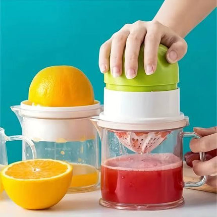 Small Orange Juicer | Manual Orange Juice Squeezer - 450ml Orange Juicer Manual With Measuring Cup Mini Squeeze Juicer Cup Guili - THELOOTSALE