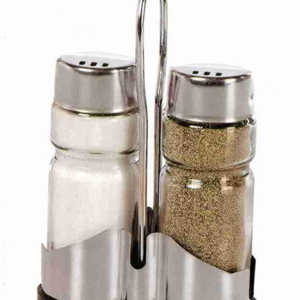 Smart Skill Home Utility Salt Pepper Shaker with Steel Rack and Holder Sugar Sprinkler Shaker (150g) - THELOOTSALE