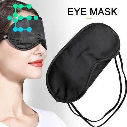 Soft Comfortable Sleeping Eye Mask with Adjustable Strap (Black) - THELOOTSALE